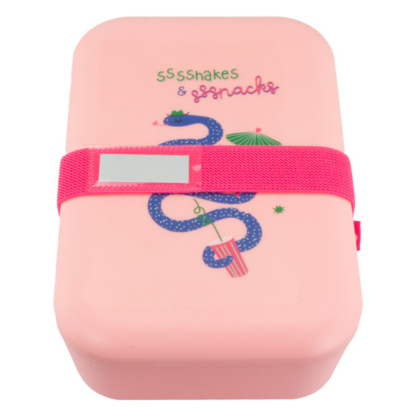 Kangaro Blah Blah pink lunch box with elastic K-PM550100 206917 - 1