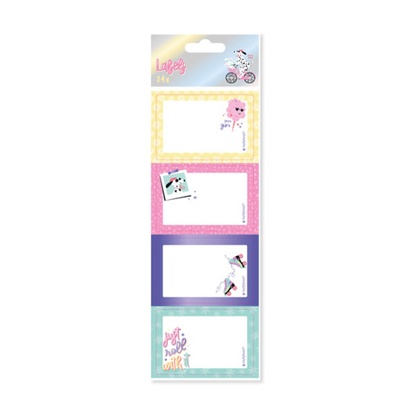 Kangaro Bonjour Babe book labels, 50mm x 75mm (24-pack) K-PM910013 056706 - 1