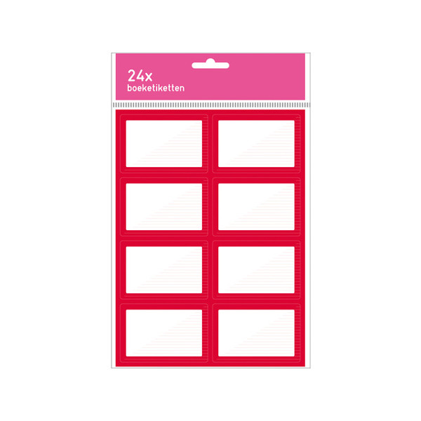 Book labels | red | Kangaro | 24-pack 206782 - 1