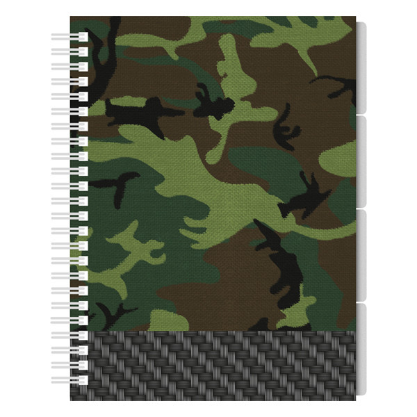 Kangaro Camo 2.0 A5 lined spiral block with 4 tabs, 60g, 200 sheets K-21418 206981 - 1