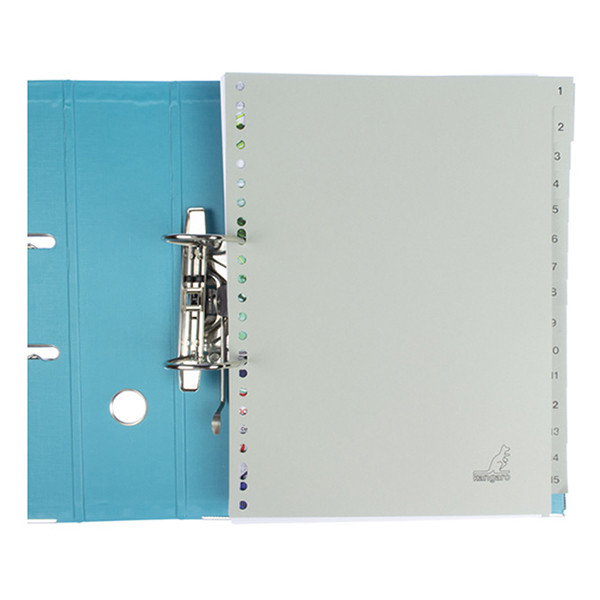 Cardboard tabs 1-15 (15 grey tabs) | A4, 23-hole | Kangaro ECO 056790 - 3