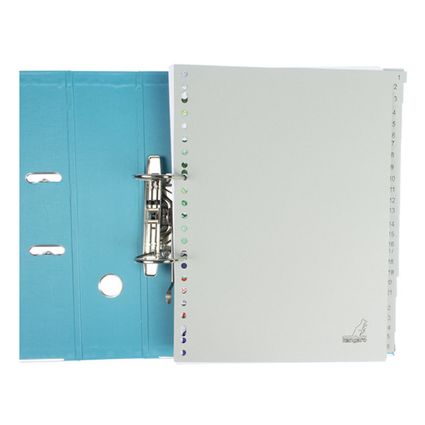 Cardboard tabs 1-52 (52 grey tabs) | A4, 23-hole | Kangaro ECO 056789 - 3