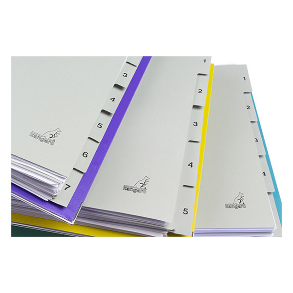 Cardboard tabs 1-5 (5 grey tabs) | A4, 23-hole | Kangaro ECO 056786 - 5