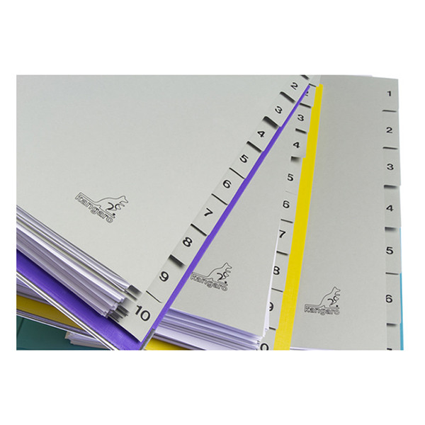 Cardboard tabs 1-7 (7 tabs) | A4, 23-hole | Kangaro ECO grey 056792 - 5