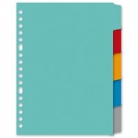 Cardboard tabs (5 coloured tabs) | A5, 17-hole | Kangaro 206747