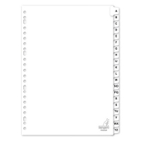 Cardboard tabs A-Z (20 white tabs) | A4, 23-hole | Kangaro 206799
