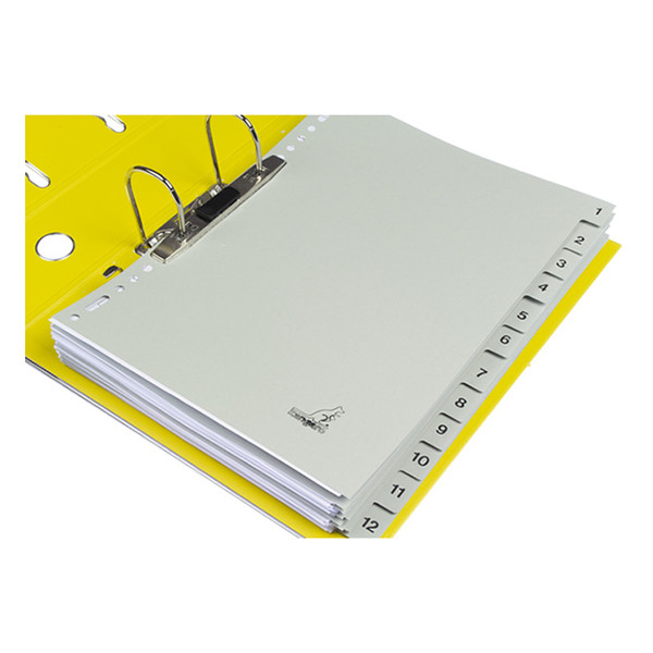 Kangaro ECO grey A4 cardboard tabs with indexes 1-12 (23 holes) K412CM 056784 - 4