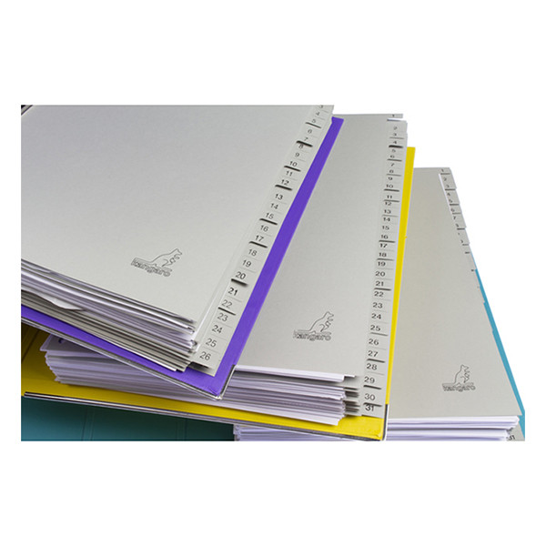 Kangaro ECO grey A4 cardboard tabs with indexes 1-31 (23 holes) K431CM 056788 - 5