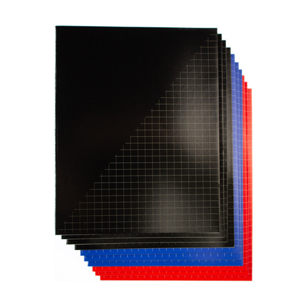 Notepad checkered A5 | 10mm | assorted colours | Kangaro | 80 sheets | 10-pack 206781 - 1