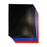 Notepad checkered A5 | 10mm | assorted colours | Kangaro | 80 sheets | 10-pack 206781