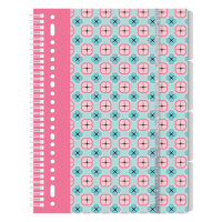 Notepad lecture block A4 | Kangaro Pink Mint Retro | 200 sheets 206885
