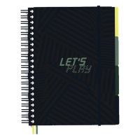 Notepad lecture block A4 | black | Kangaro Work Out | 160 sheets 206956