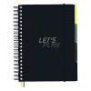 Notepad lecture block A4 | black | Kangaro Work Out | 160 sheets