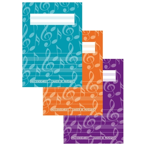 Notepad music script A5 | assorted colours | Kangaro | 36 sheets | 10-pack 205352 - 1