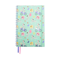Notepad spiral A4 | green | Kangaro Bonjour Babe | 80 sheets 056702
