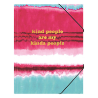 Kangaro Pink Mint Retro A4 elastic folder K-21212 206881