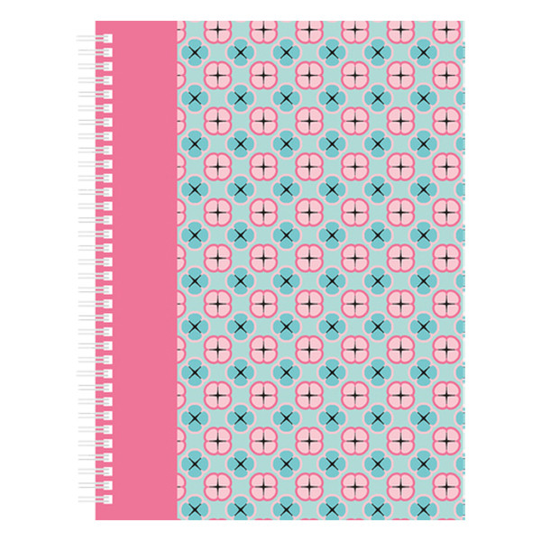Kangaro Pink Mint Retro A4 lined spiral block, 60g, 160 sheets K-21215 206883 - 1