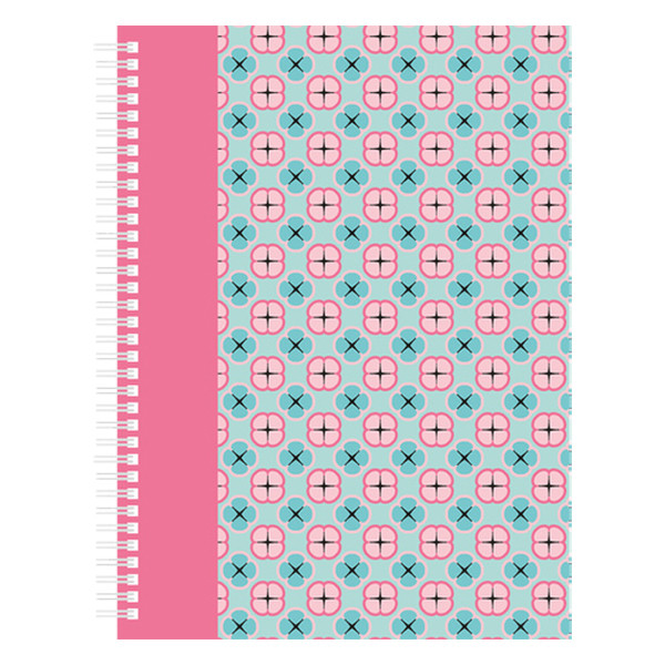 Kangaro Pink Mint Retro A4 lined spiral block, 60g, 160 sheets K-21215 206883 - 1