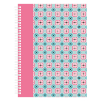 Kangaro Pink Mint Retro A4 lined spiral block, 60g, 160 sheets K-21215 206883