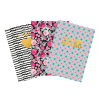 Kangaro Pink Mint Retro assorted A4 ruled notebook (3-pack)