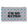 Kangaro Pink Mint Retro flat pencil case