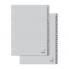 Plastic tabs 1-52 (52 grey tabs) | A4, 24-hole | Kangaro 206780 - 1