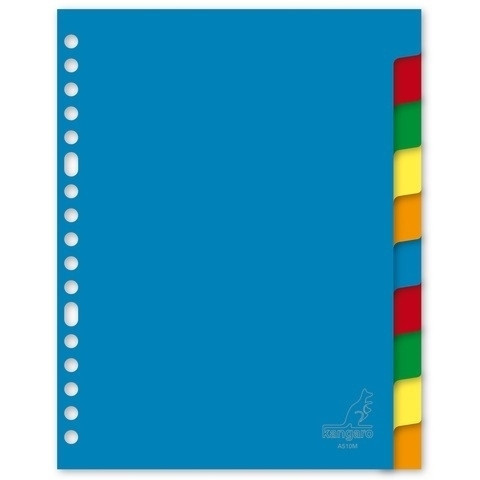Plastic tabs (10 coloured tabs) | A5, 17-hole | Kangaro 206749 - 1