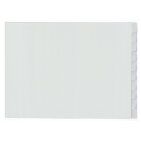 Plastic tabs (10 grey landscape tabs) | A4, 4-hole | Kangaro 206736