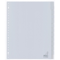 Plastic tabs (12 grey welded window tabs) | A4, 23-hole | Kangaro 205174