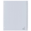 Plastic tabs (12 grey welded window tabs) | A4, 23-hole | Kangaro 205174 - 1