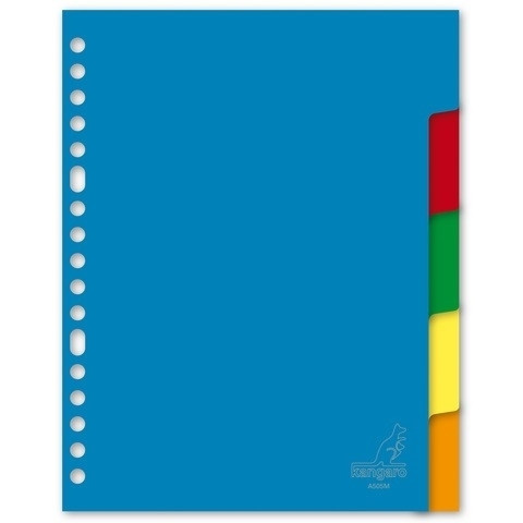 Plastic tabs (5 coloured tabs) | A5, 17-hole | Kangaro 206748 - 1