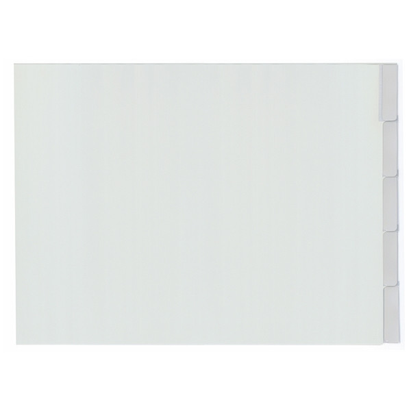 Plastic tabs (5 grey landscape tabs) | A3, 4-hole | Kangaro 206735 - 1