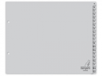 Plastic tabs A-Z (20 grey landscape tabs) | A5, 2-hole | Kangaro 206775
