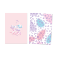 Kangaro Purple Passion quote/hearts A4 lined notebook (2-pack) K-PM010009 056726