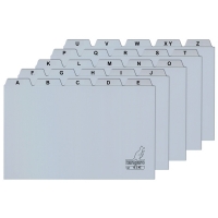 Tab card (148 x 100mm/110mm, grey) | Kangaro | 25-pack
