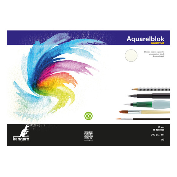 Watercolour paper A3 | cream white | Kangaro | 16 sheets 206998 - 1
