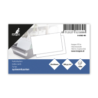 Kangaro blank white system card, 90mm x 55mm (100-pack) 056781