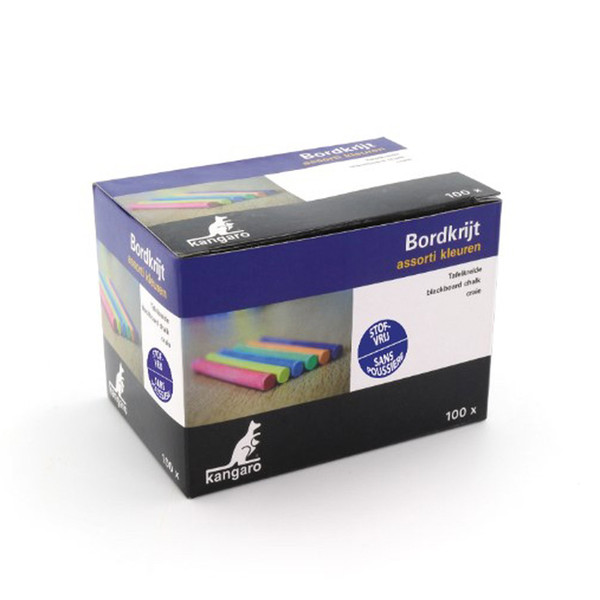 Kangaro dust-free coloured chalk (100-pack) K-N100CD 204918 - 1