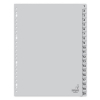 Kangaro grey A4+ extra wide plastic tabs with indexes 1-20 (23 holes)