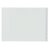 Kangaro grey A4 landscape plastic tabs with 10 tabs (4 holes)