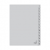 Kangaro grey A4 plastic tabs with indexes 1-15 (4 holes)