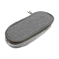 Kangaro light grey oval pencil case K-56304 056756