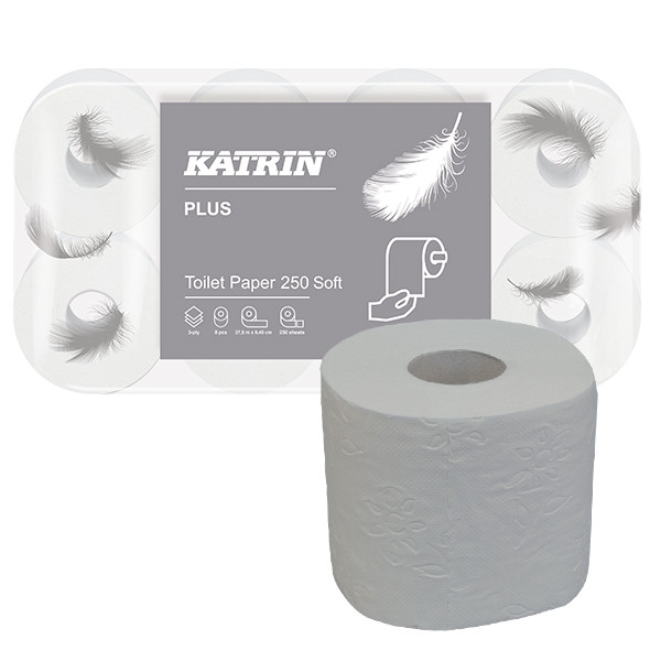 Katrin Plus 3-ply soft toilet paper (8-pack) 104452 110316 110317 133651 2073998 SKA06018 - 1
