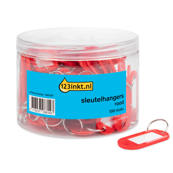 Keychain | red | 123ink | 100-pack 301107 - 1