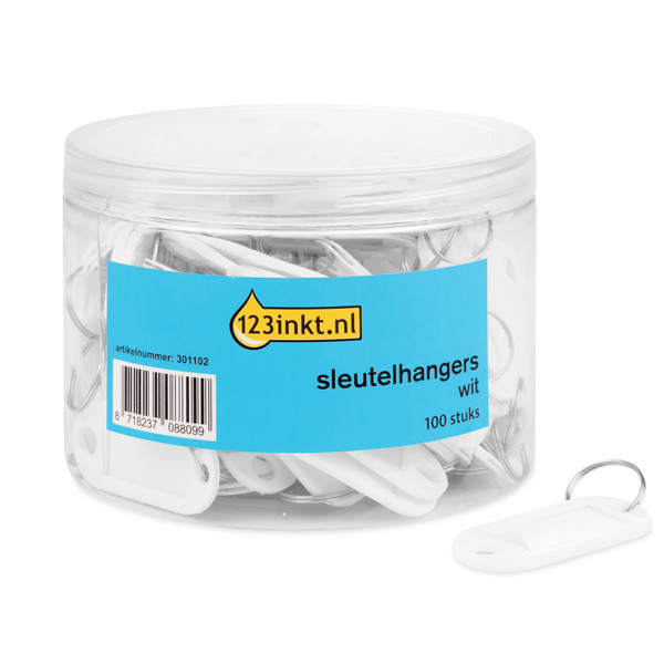 Keychain | white | 123ink | 100-pack 301102 - 1