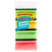 Killeen rainbow scourer with nail guard (4-pack) IE000333
