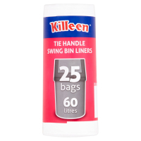 Kileen swing tie handle sacks, 60L (25-pack) IE000329