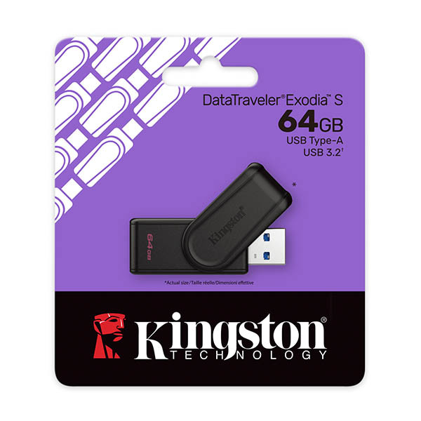 Kingston DataTraveler Exodia S USB 3.2 stick | 64GB 255000 - 3