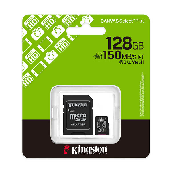 Micro SDXC memory card (128GB) + adapter | Kingston Canvas Select Plus Gen3 255009 - 2