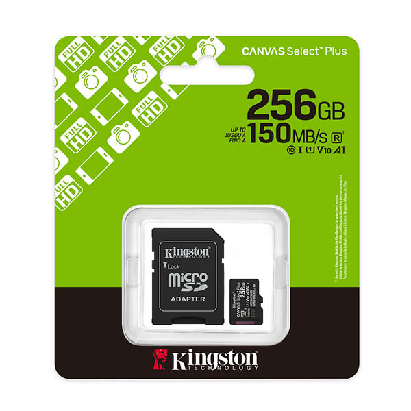Micro SDXC memory card (256GB) + adapter | Kingston Canvas Select Plus Gen3 255010 - 2